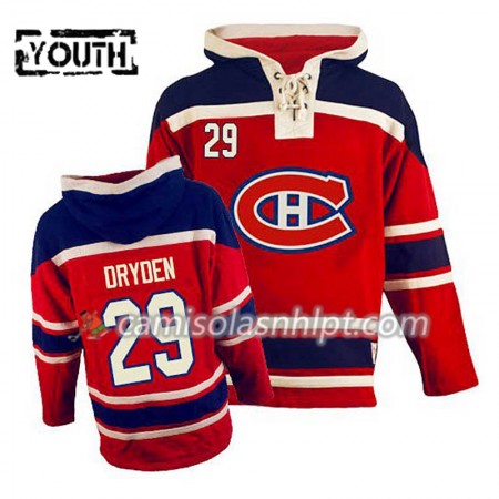 Camisola Montreal Canadiens Ken Dryden 29 Vermelho Sawyer Hoodie - Criança